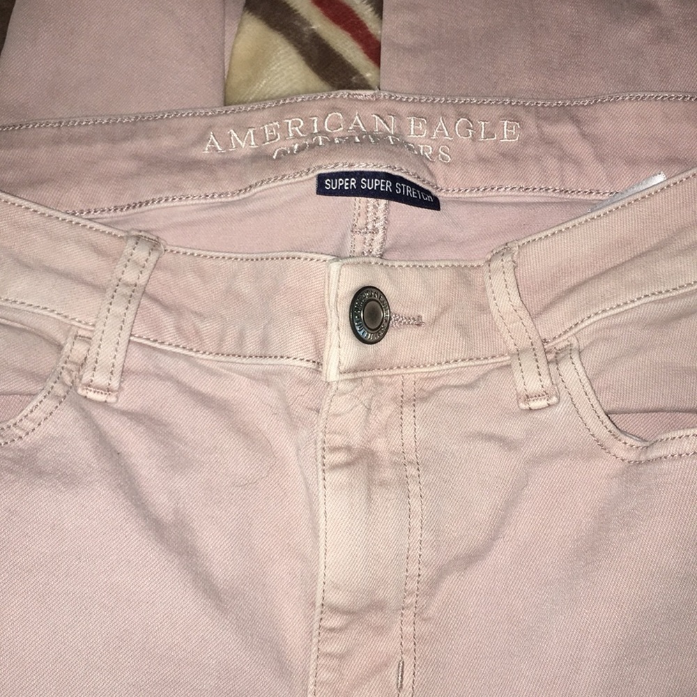 American Eagle Baby Pink Super Super Stretch Jeans